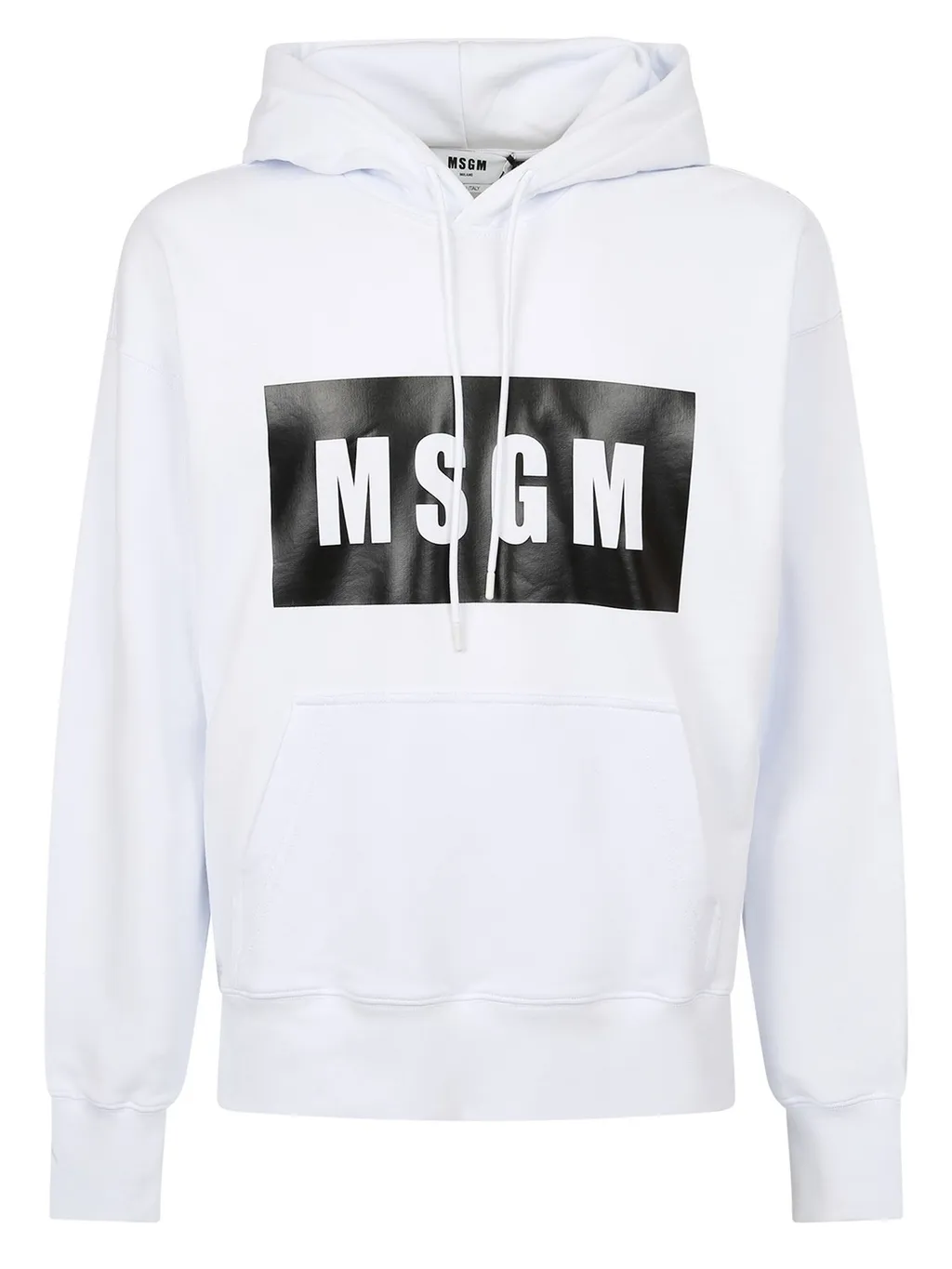 Msgm Logo Printed Drawstring Hoodie