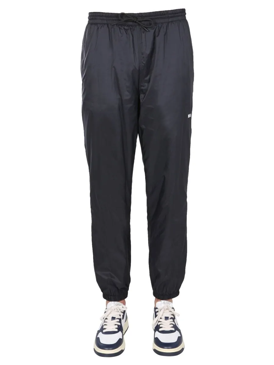 Msgm Logo Printed Drawstring Joggers