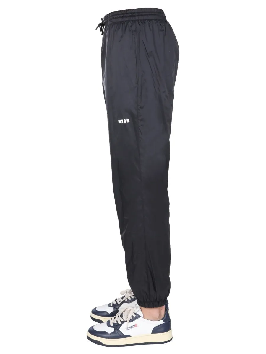 Msgm Logo Printed Drawstring Joggers