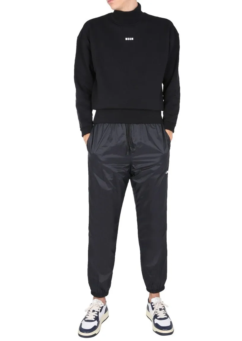 Msgm Logo Printed Drawstring Joggers