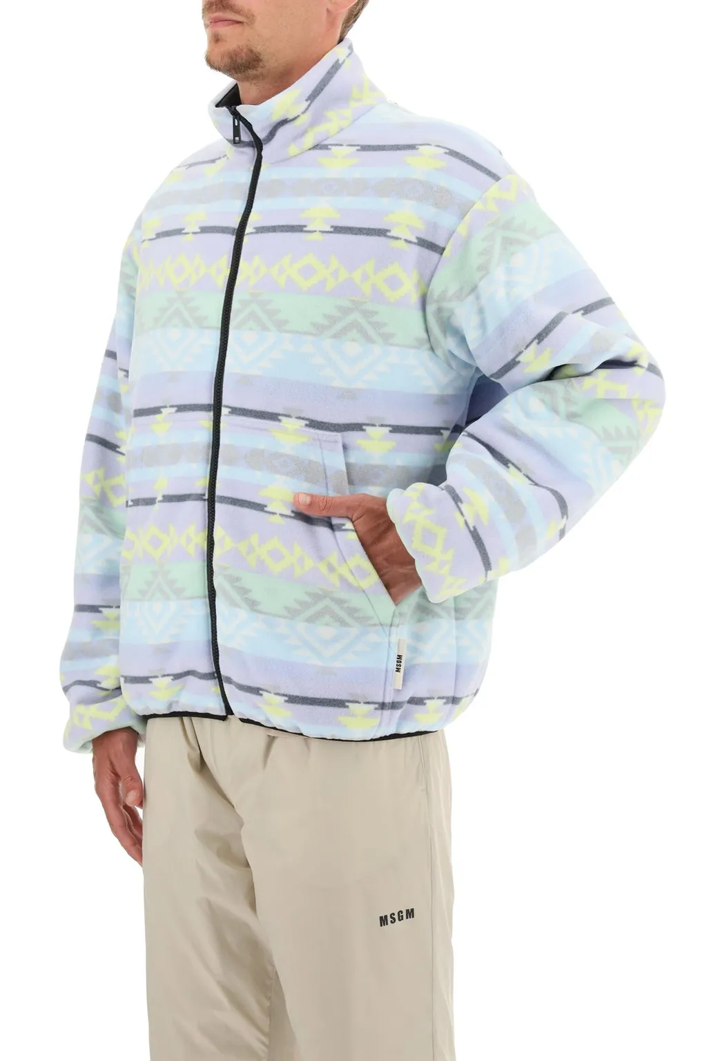 Msgm Abstract Pattern Printed Jacket
