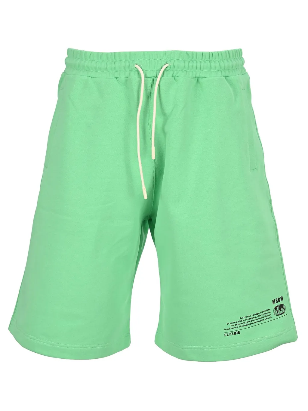 Msgm Logo Printed Drawstring Shorts
