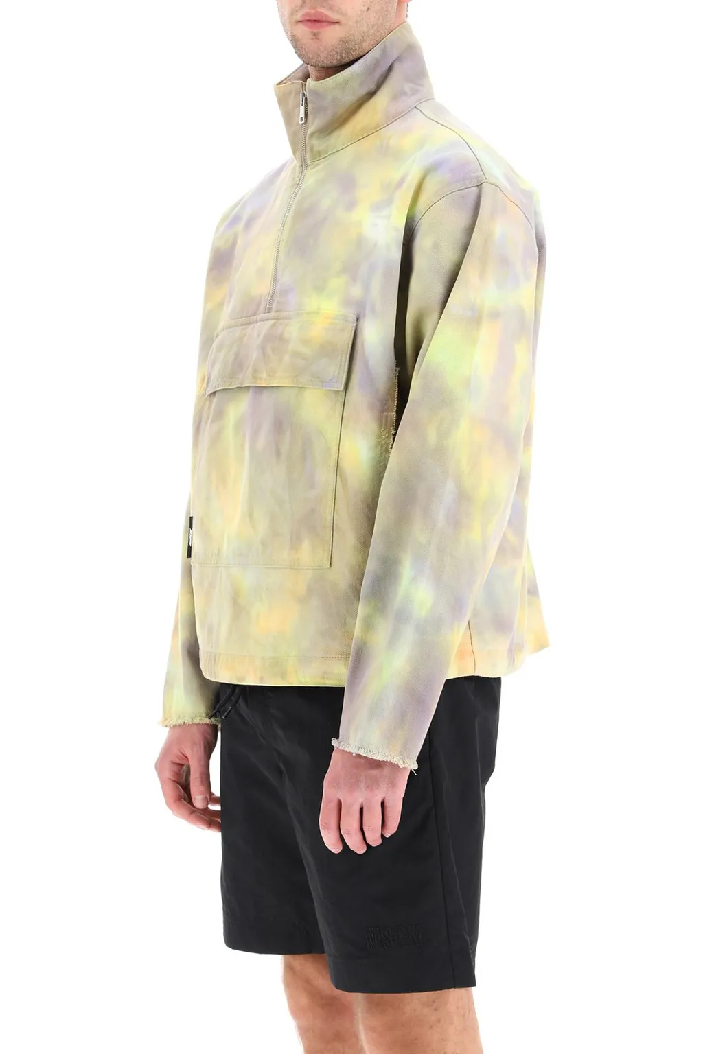 Msgm Half-Zip Tie-Dye Sweatshirt