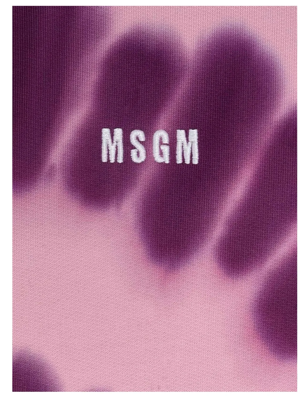 Msgm Logo Printed Tie-Dye Hoodie