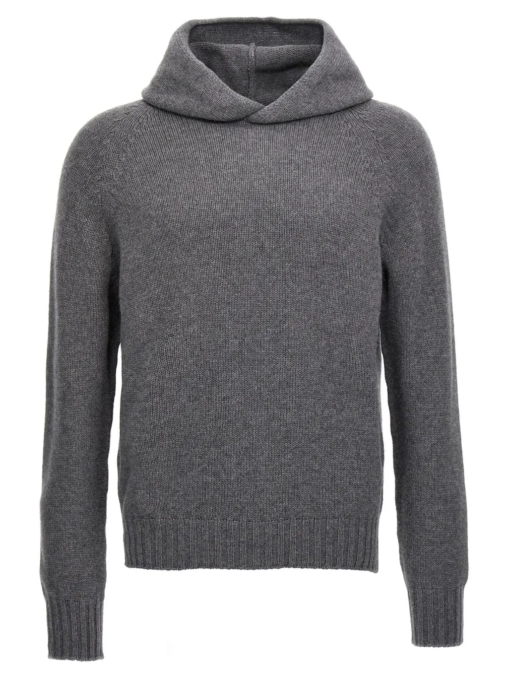 Maya Ribbed-Knit Straight Hem Hoodie Ry