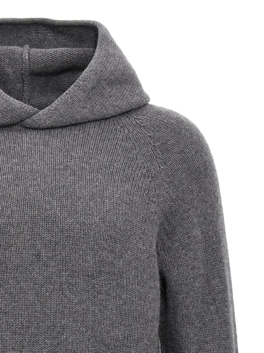 Maya Ribbed-Knit Straight Hem Hoodie Ry