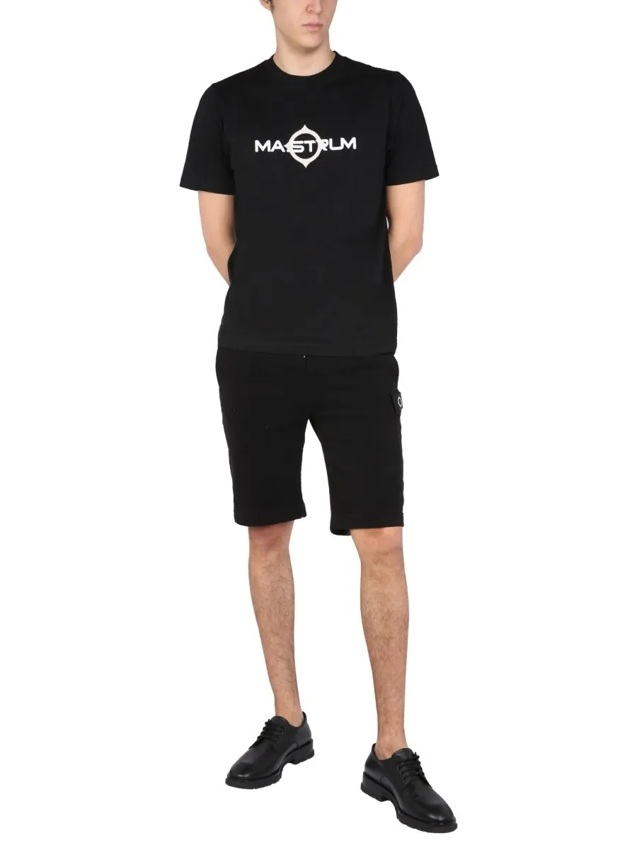 Ma.Strum Logo Patch Bermuda Shorts
