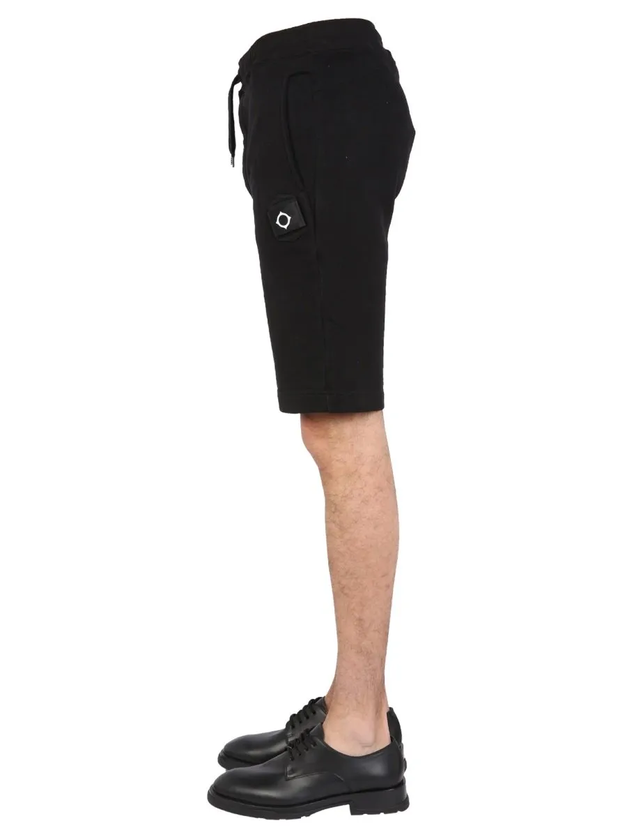 Ma.Strum Logo Patch Bermuda Shorts