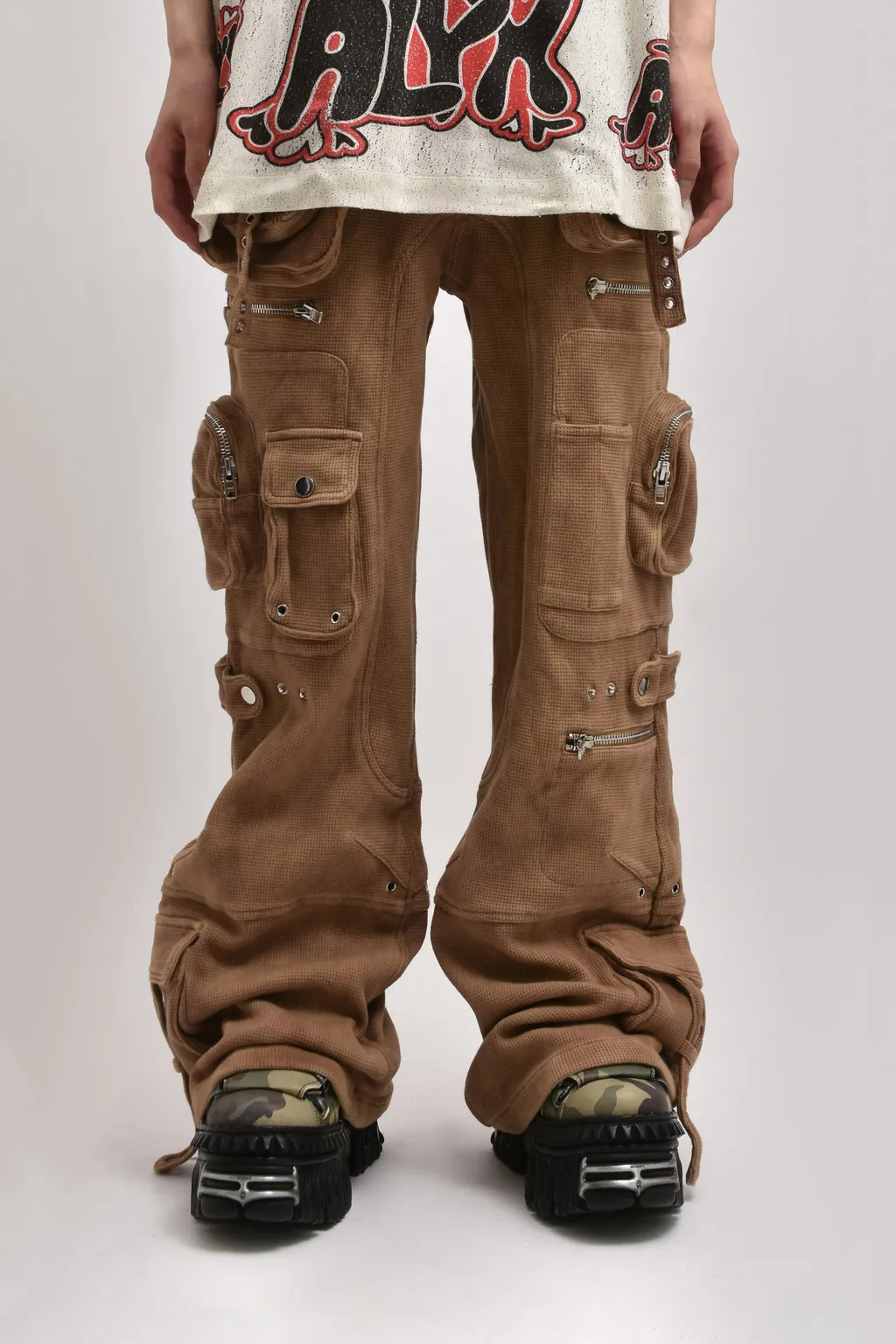 Heavy Waffle Cargo Pants / Kha