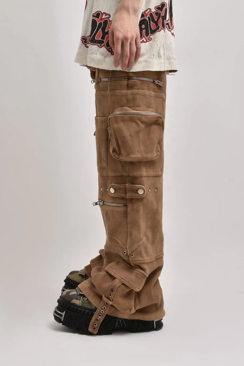 Heavy Waffle Cargo Pants / Kha