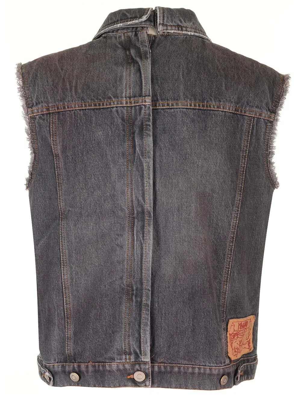 Magliano Raw-Cut Detailed Sleeveless Denim Vest