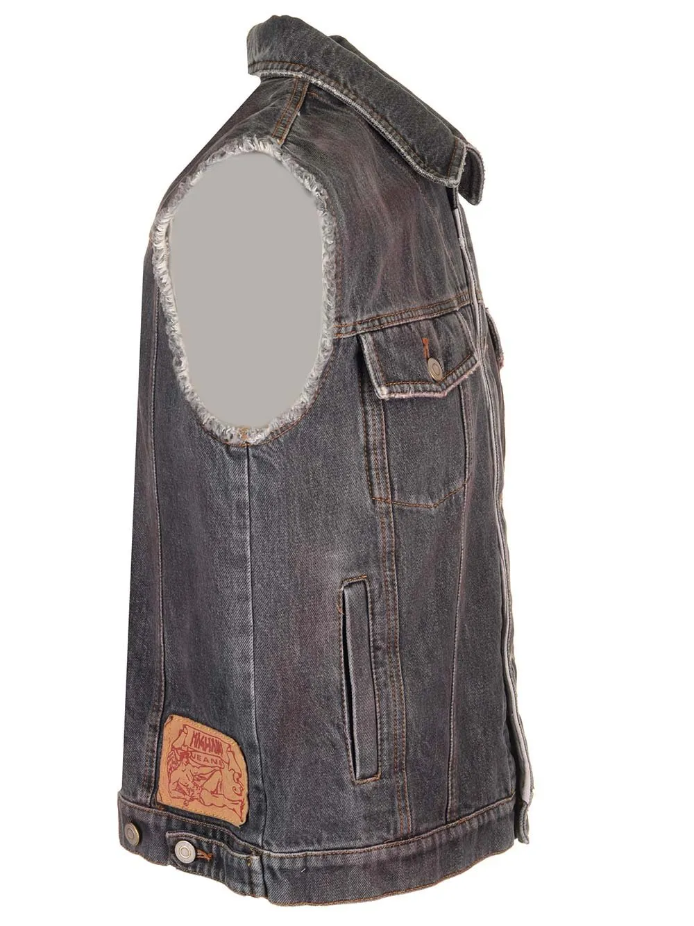 Magliano Raw-Cut Detailed Sleeveless Denim Vest
