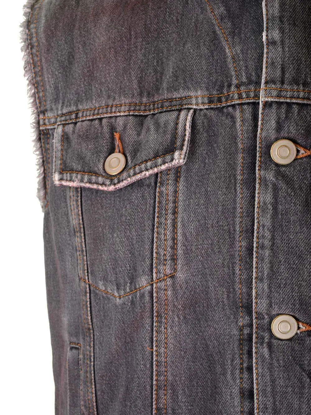Magliano Raw-Cut Detailed Sleeveless Denim Vest