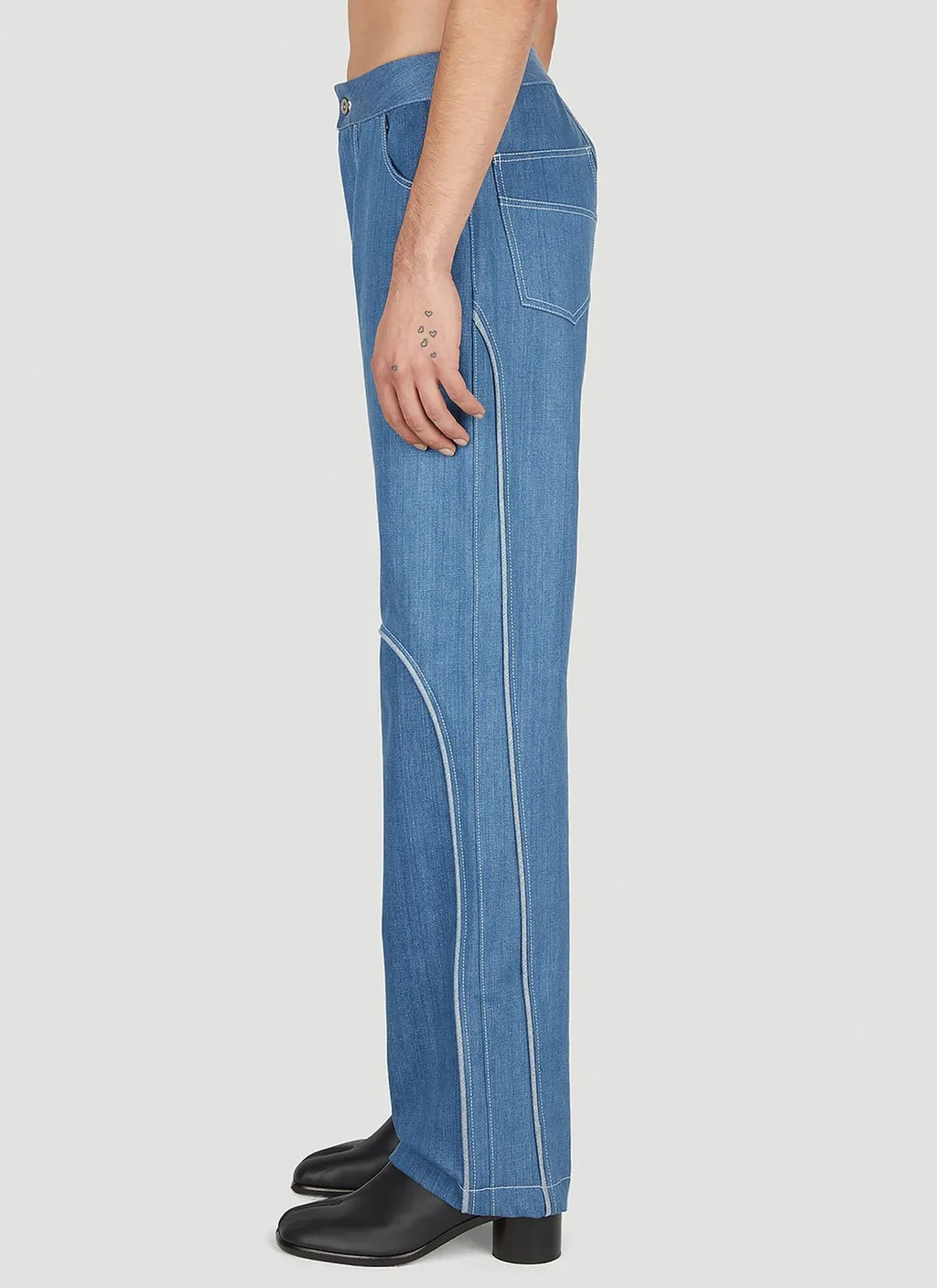 Mainline:Rus/Fr.Ca/De Ella Piped Detail Jeans