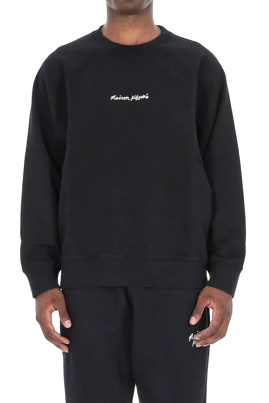 Maison Kitsuné Logo Embroidered Oversized Sweatshirt