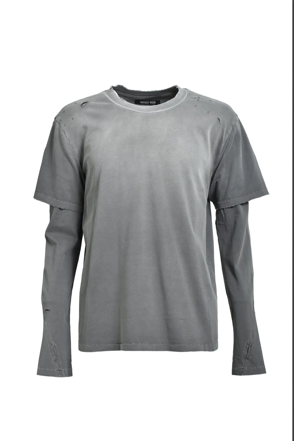 Sun Faded Double Layer Tee / Washed Blk