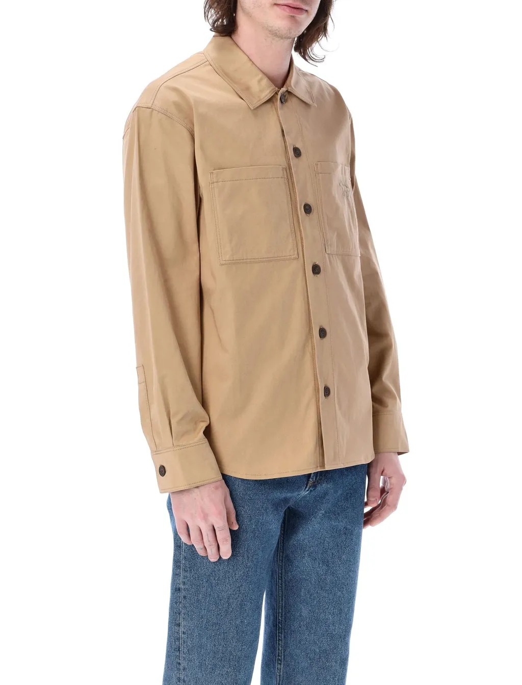 Maison Kitsuné Profile Fox Buttoned Long-Sleeved Shirt