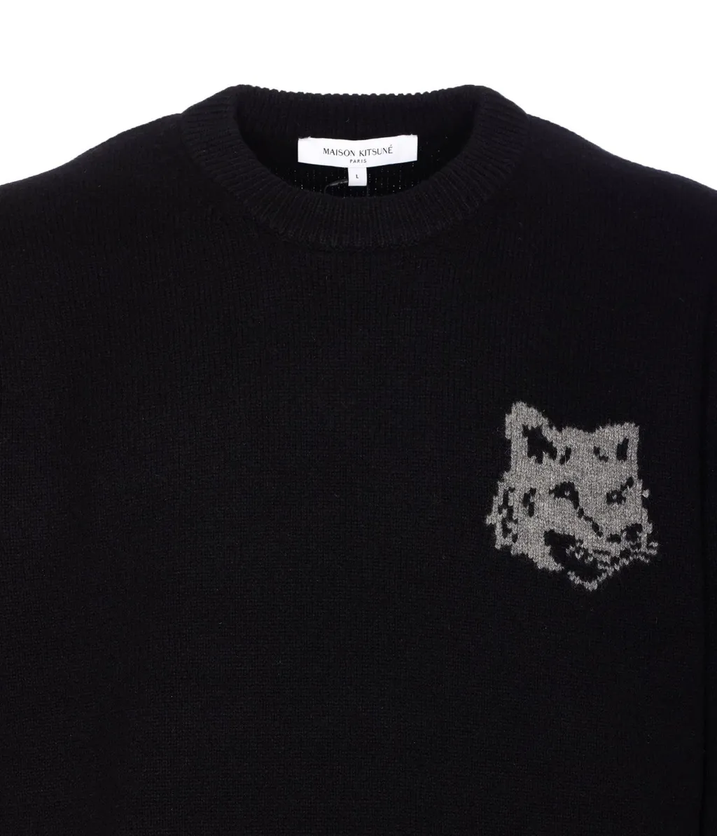 Maison Kitsuné Fox Head Intarsia Jumper