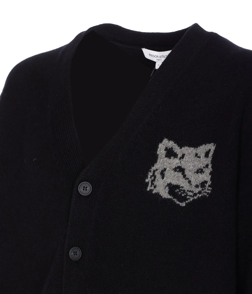 Maison Kitsuné Long Sleeve Buttoned Jumper