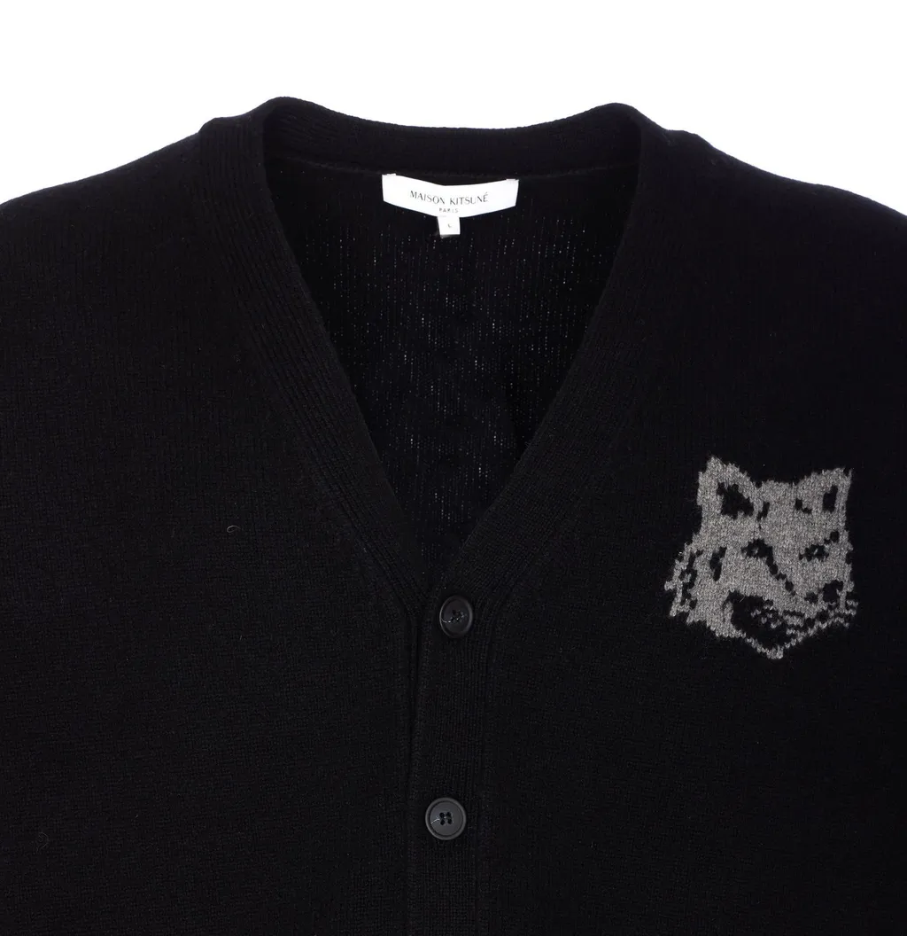 Maison Kitsuné Long Sleeve Buttoned Jumper