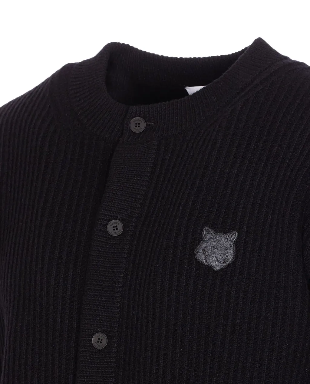 Maison Kitsuné Fox Head Ribbed Cardigan