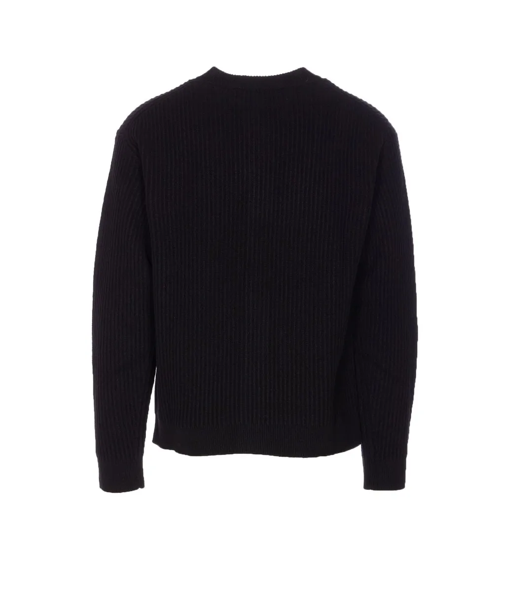 Maison Kitsuné Fox Head Ribbed Cardigan