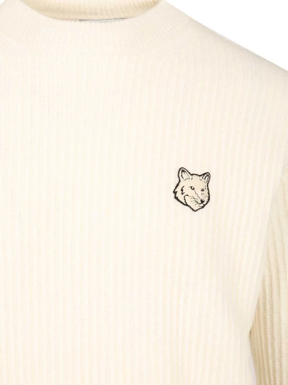 Maison Kitsuné Fox Head Ribbed Jumper