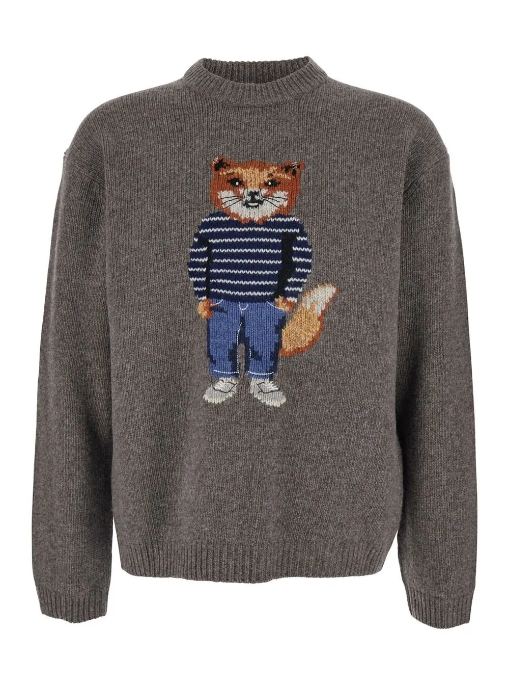 Maison Kitsuné Long Sleeved Crewneck Sweatshirt