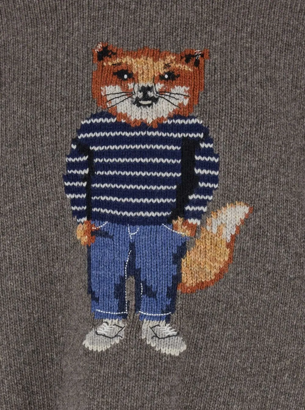 Maison Kitsuné Long Sleeved Crewneck Sweatshirt