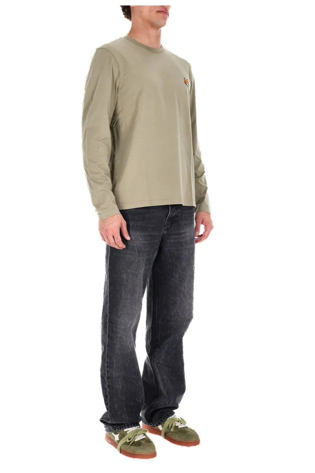 Maison Kitsuné Fox-Head Embroidered T-Shirt