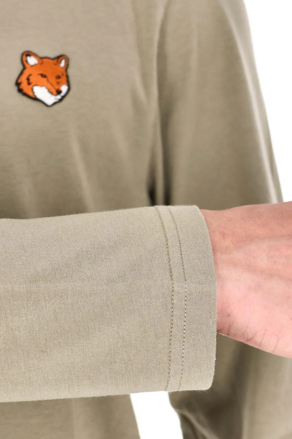 Maison Kitsuné Fox-Head Embroidered T-Shirt