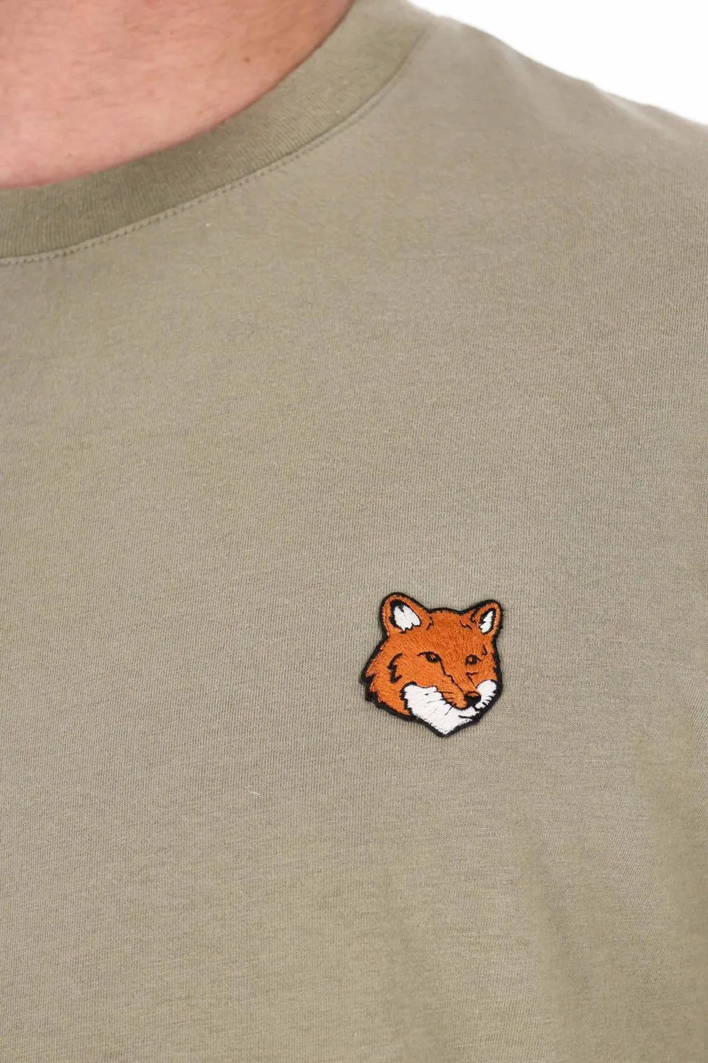 Maison Kitsuné Fox-Head Embroidered T-Shirt