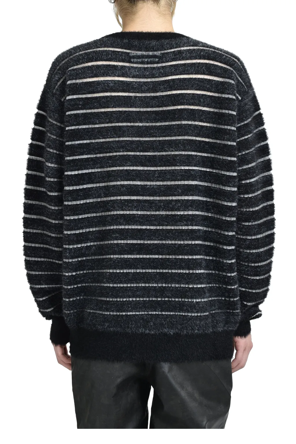 Crew Neck Oversized Sweater / Blk/Wht Gaultier