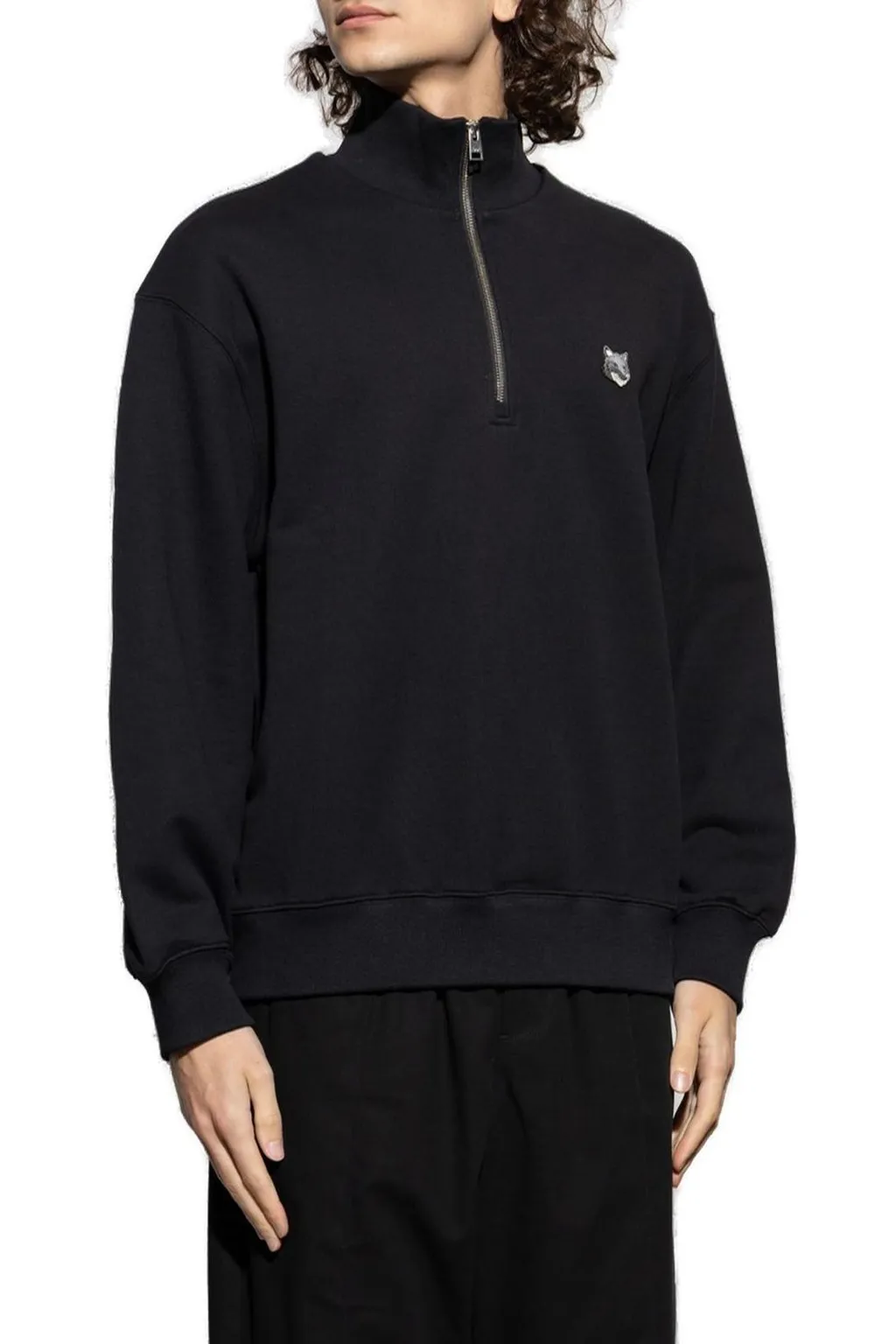 Maison Kitsuné Fox Head Half-Zip Sweatshirt