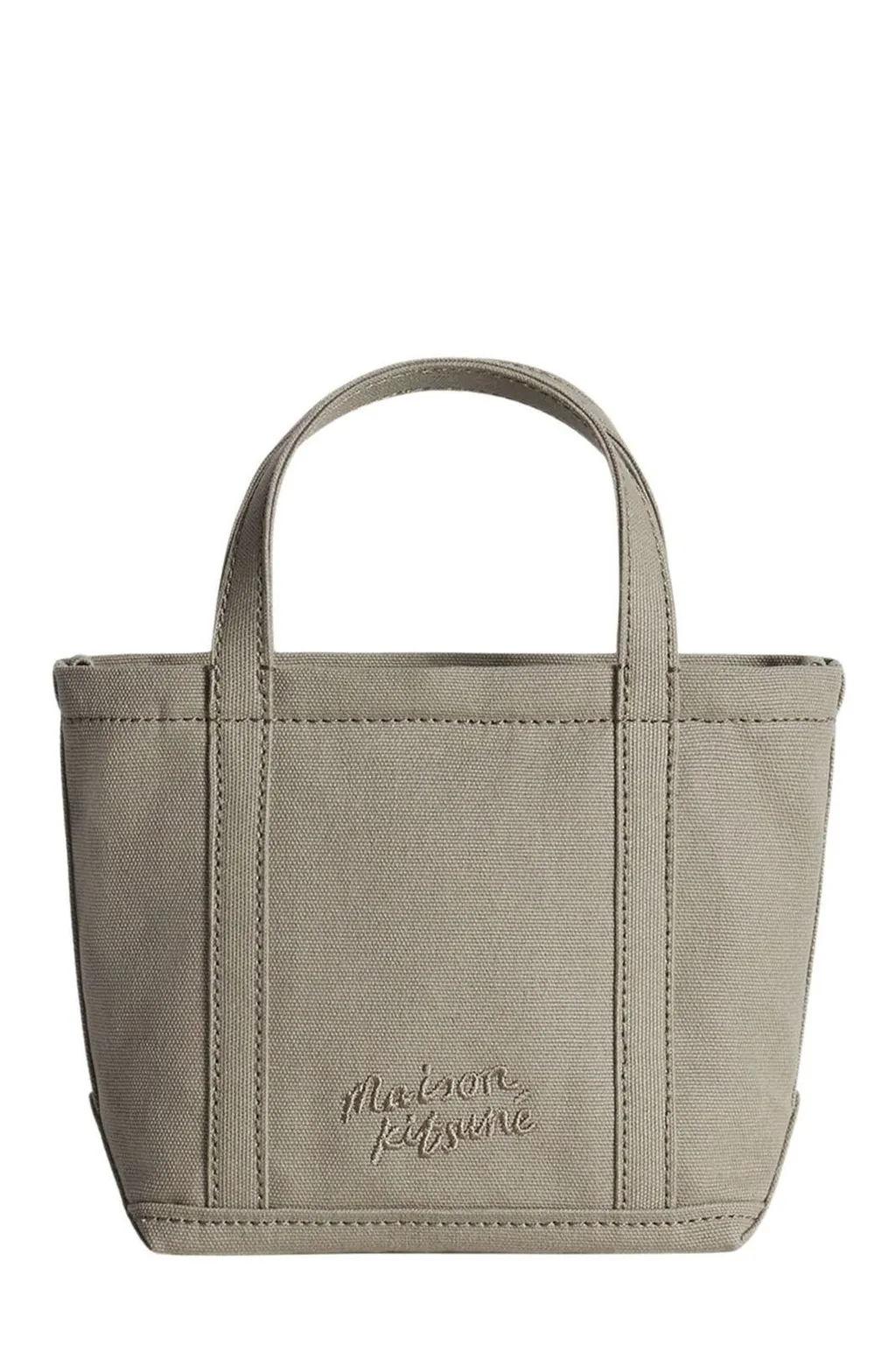 Maison Kitsuné Fox Head Embroidered Mini Tote Bag