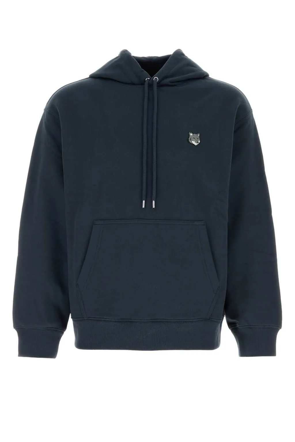 Maison Kitsuné Fox Head Patch Drawstring Hoodie