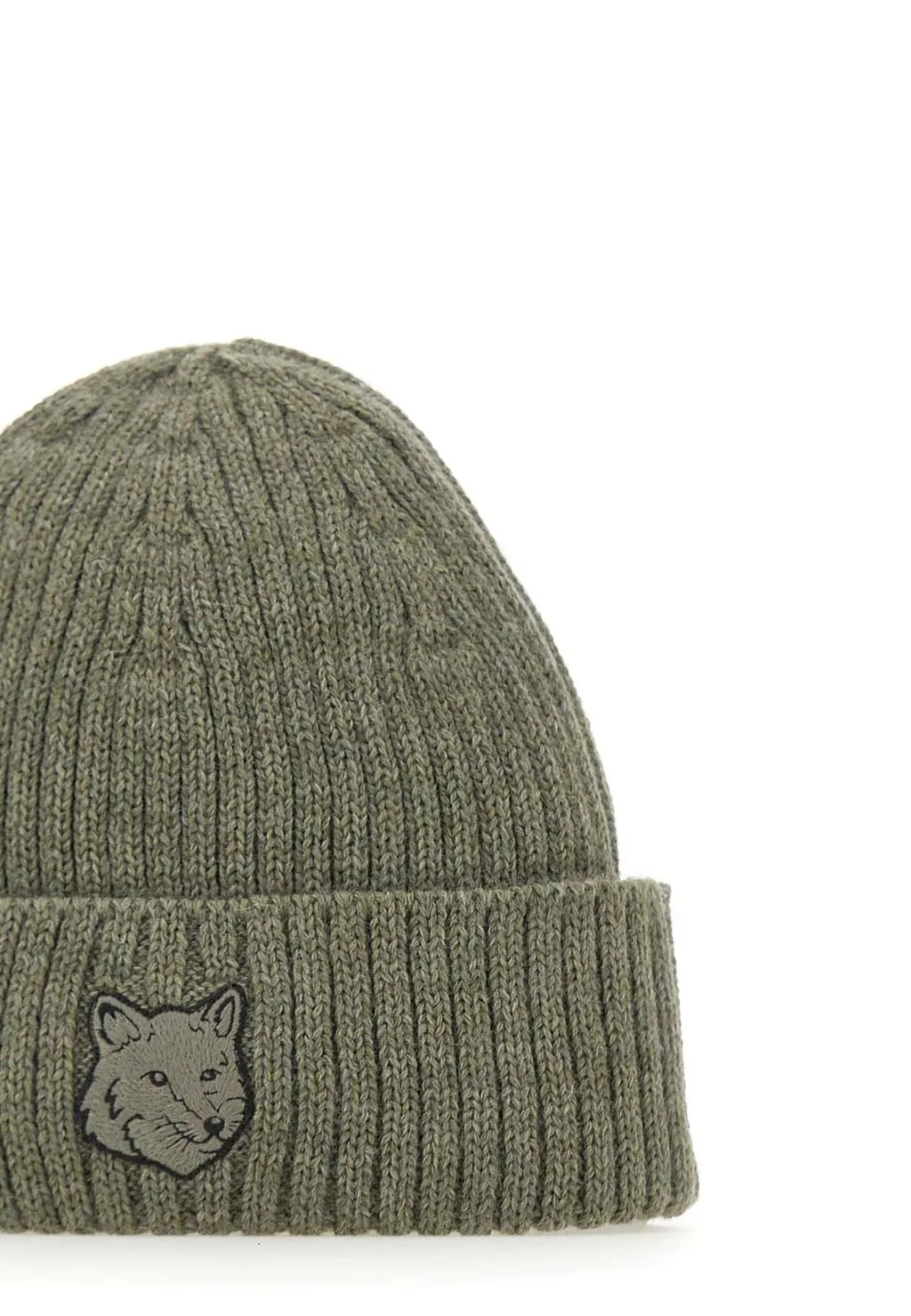 Maison Kitsuné Bold Fox Head Patch Knitted Beanie