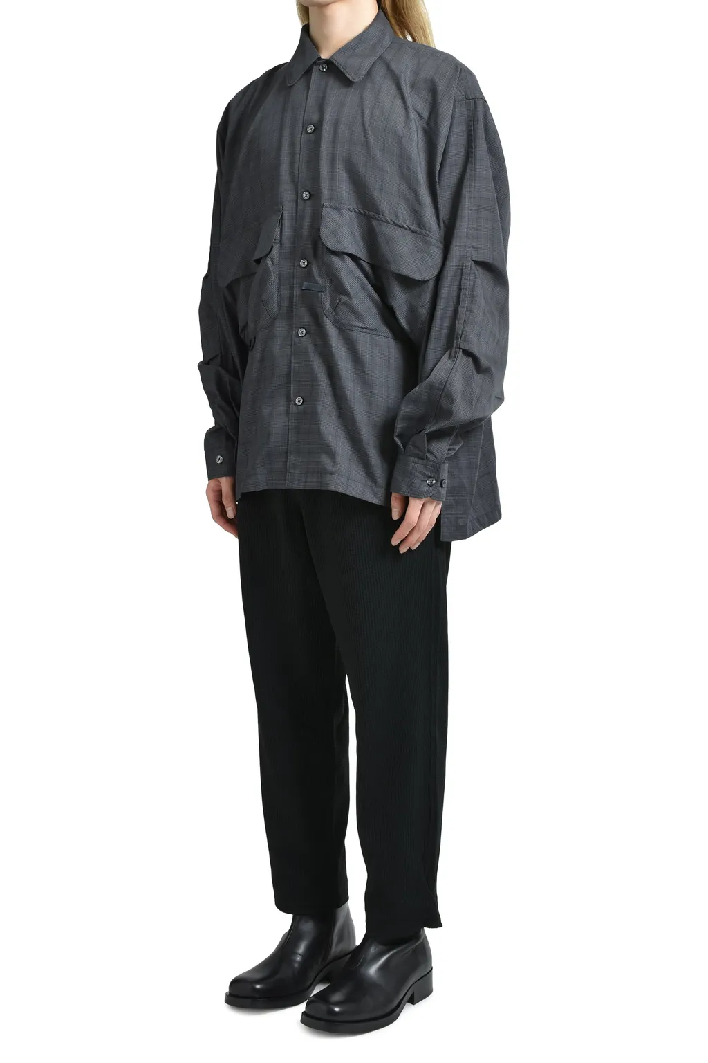 Tech Sports Open Collar Shirt L/S Nova Check / Cha