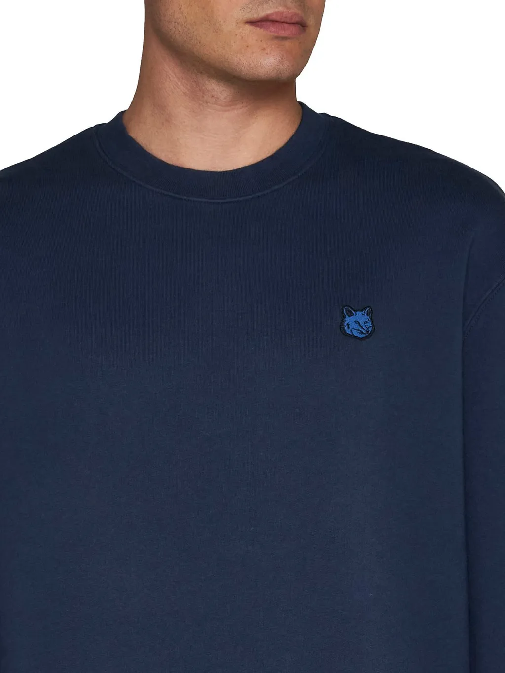 Maison Kitsuné Fox Patch Crewneck Sweatshirt