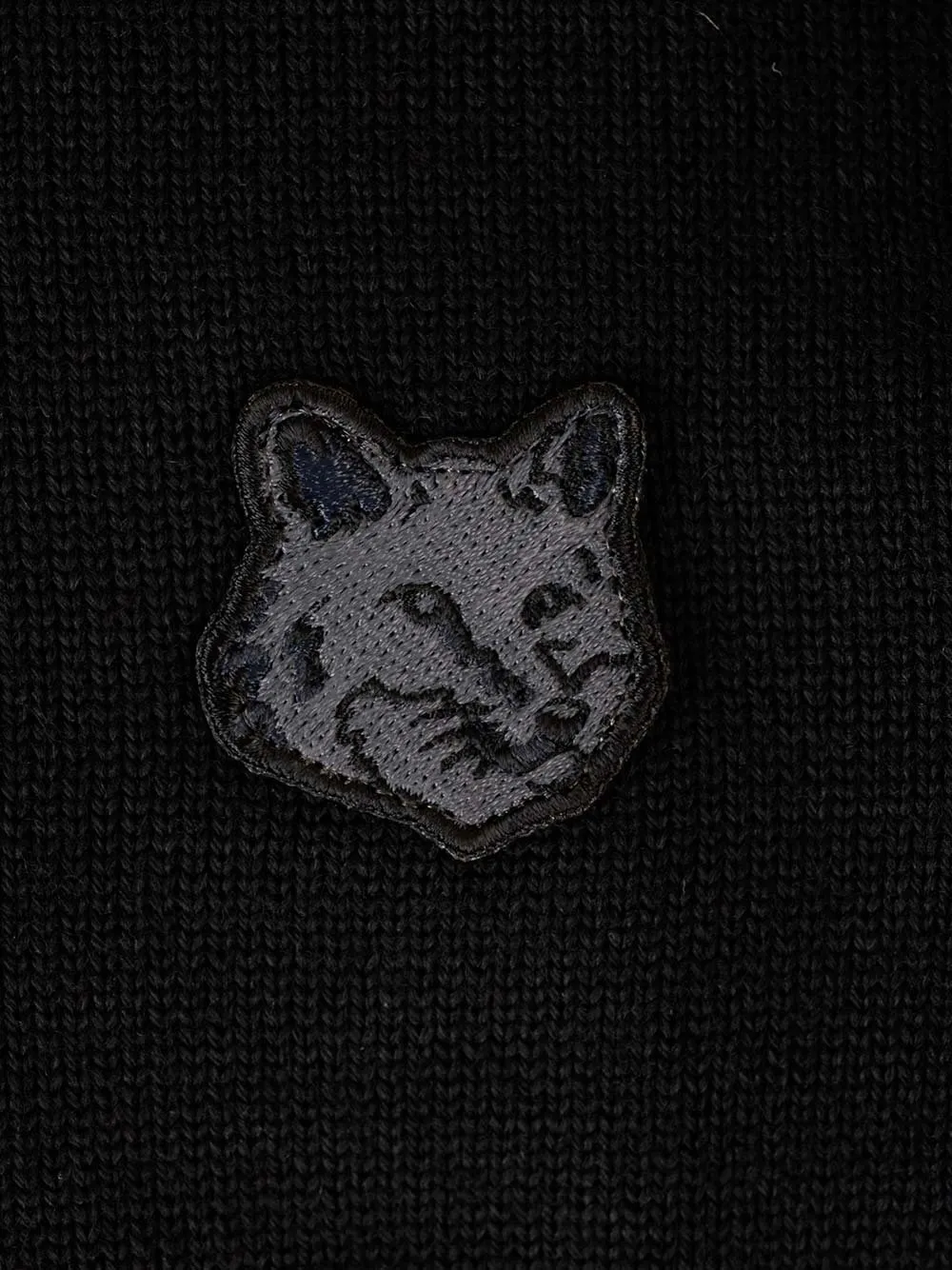 Maison Kitsuné Fox Embroidered Knitted Jumper