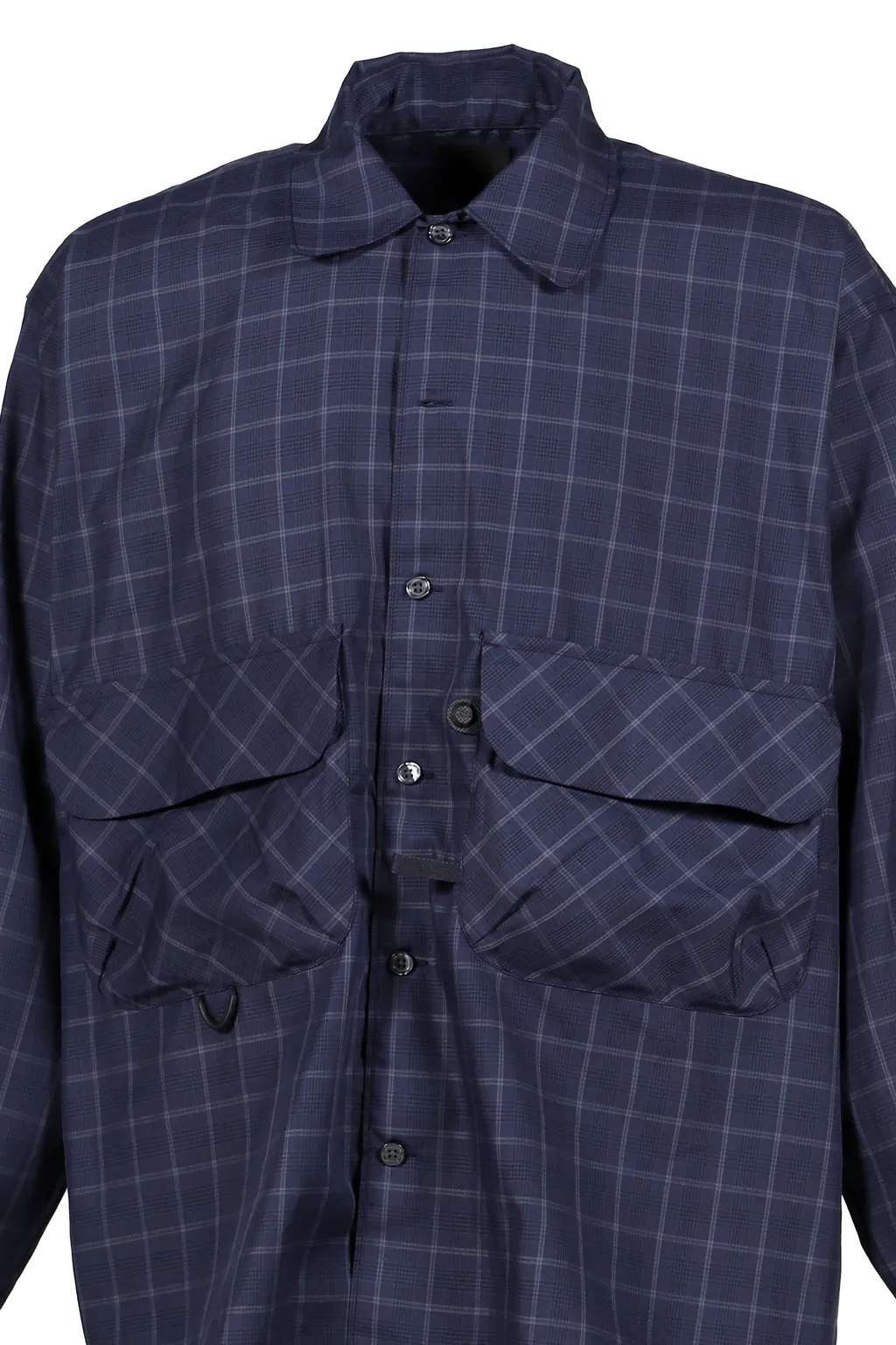 Tech Sports Open Collar Shirt L/S Nova Check / Nvy