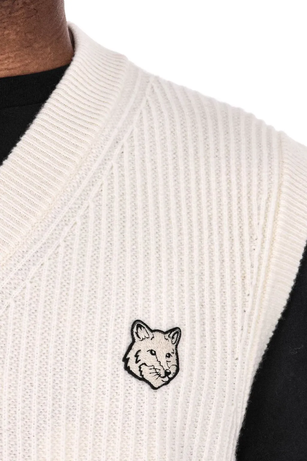 Maison Kitsuné Fox Head Ribbed Vest