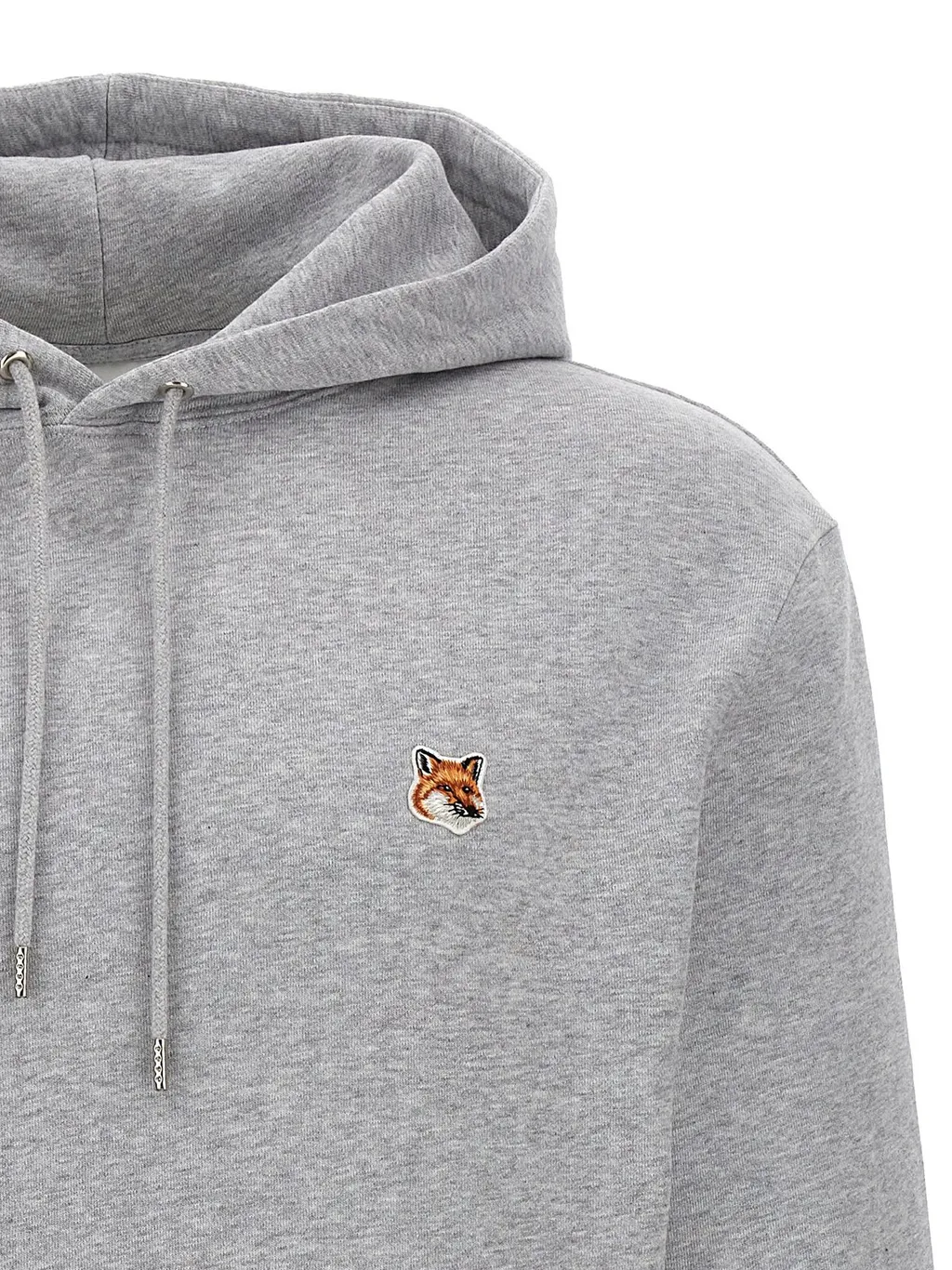 Maison Kitsuné Fox Head Patch Drawstring Hoodie