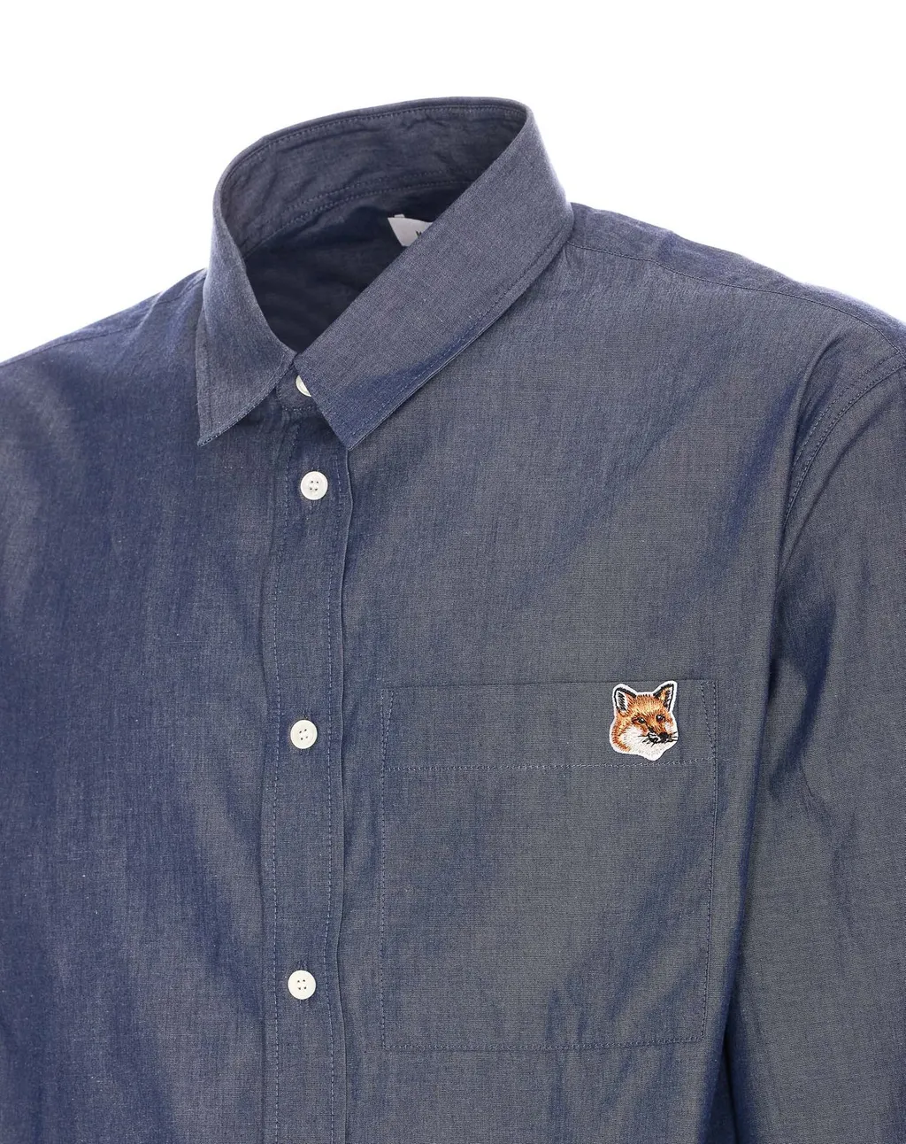 Maison Kitsuné Fox Head Patch Buttoned Shirt