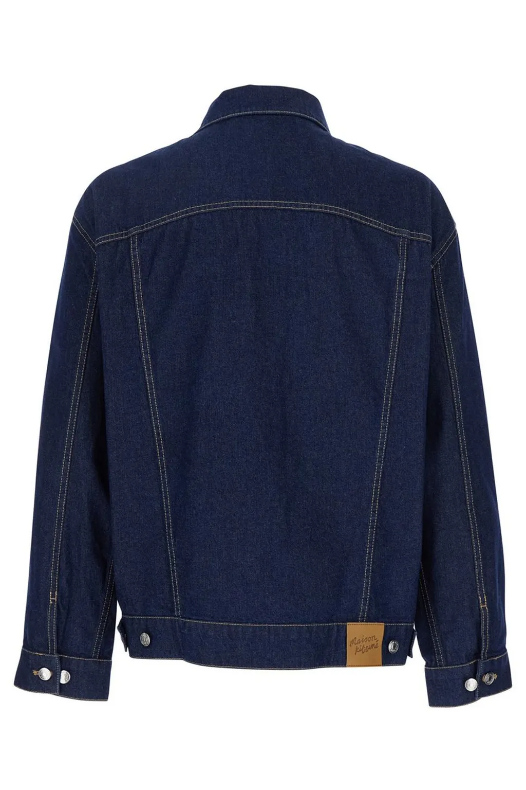 Maison Kitsuné Button-Up Denim Trucker Jacket