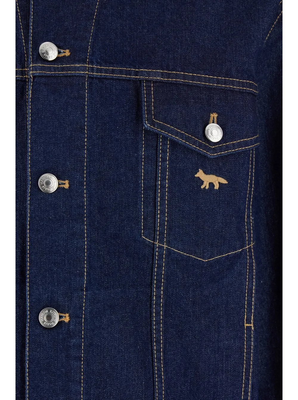 Maison Kitsuné Button-Up Denim Trucker Jacket