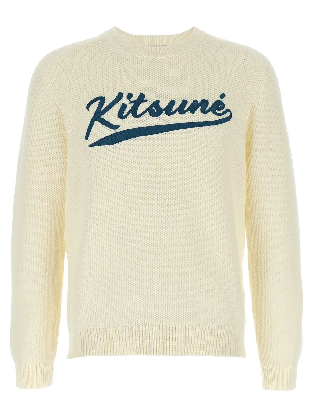 Maison Kitsuné Logo Embroidered Knit Jumper