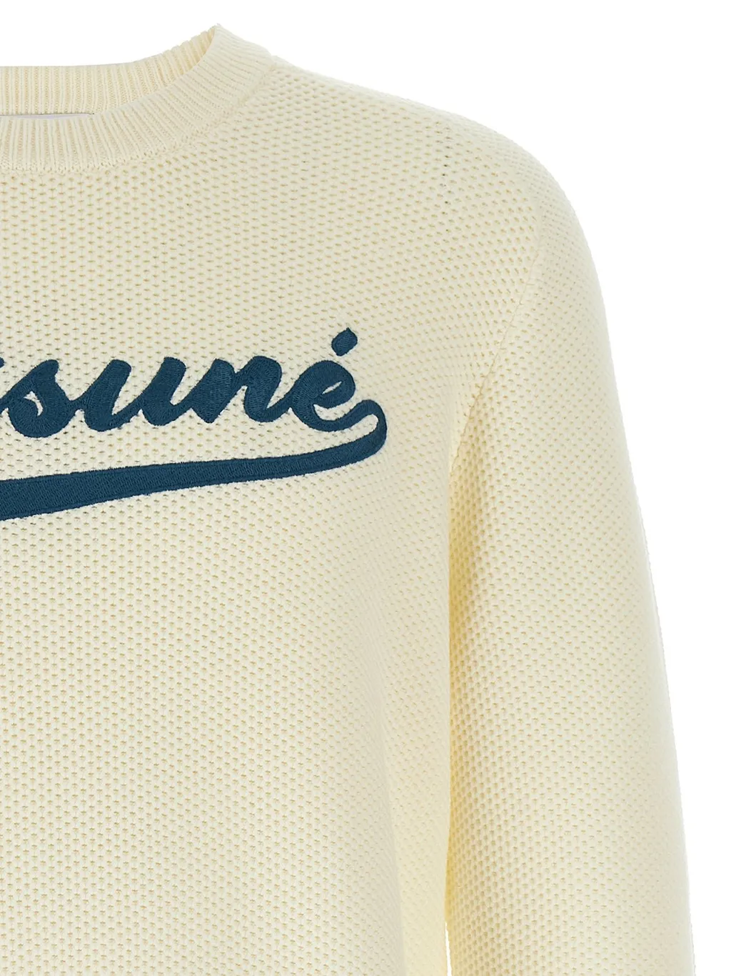Maison Kitsuné Logo Embroidered Knit Jumper