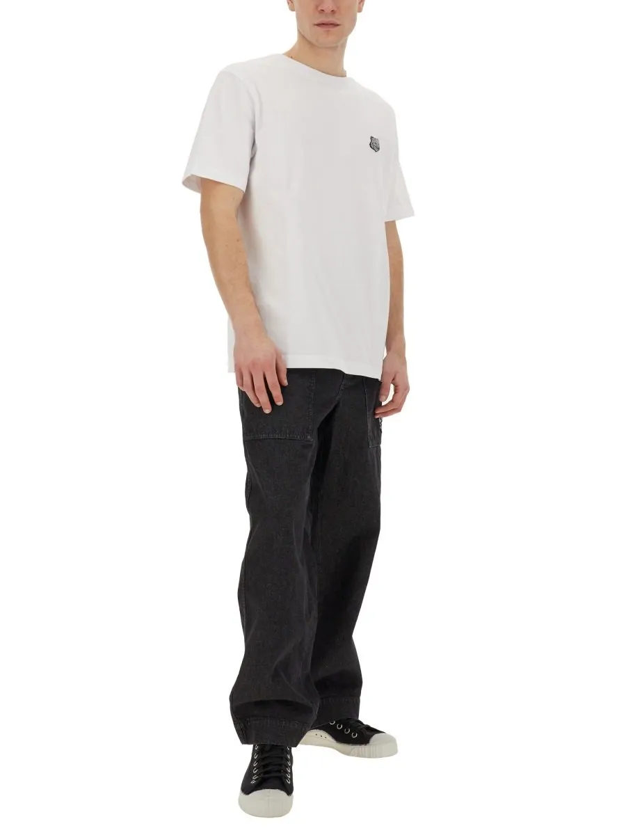 Maison Kitsuné Fox Head Patch Crewneck T-Shirt