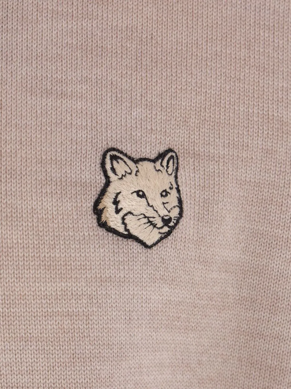 Maison Kitsuné Fox Head Patch Fine-Knit Polo Shirt
